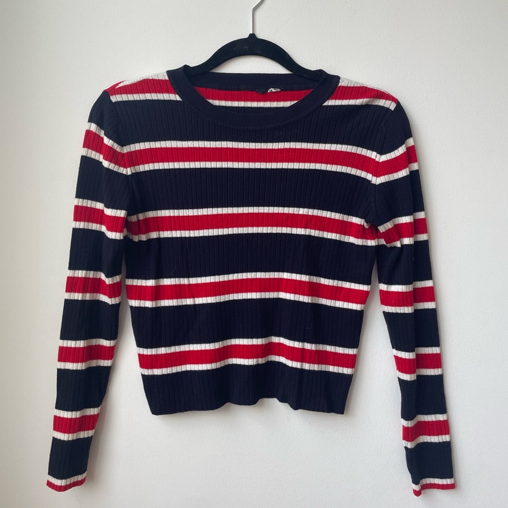 Striped red, white, and blue long sleeve